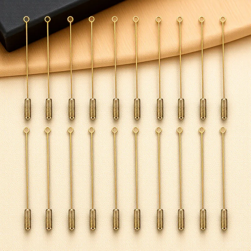 

20pcs Chest Pins Premium Copper Long Needle Diy Clothing Accessories Wedding Party Jewelry Decor Hat Shawl Collar Pin