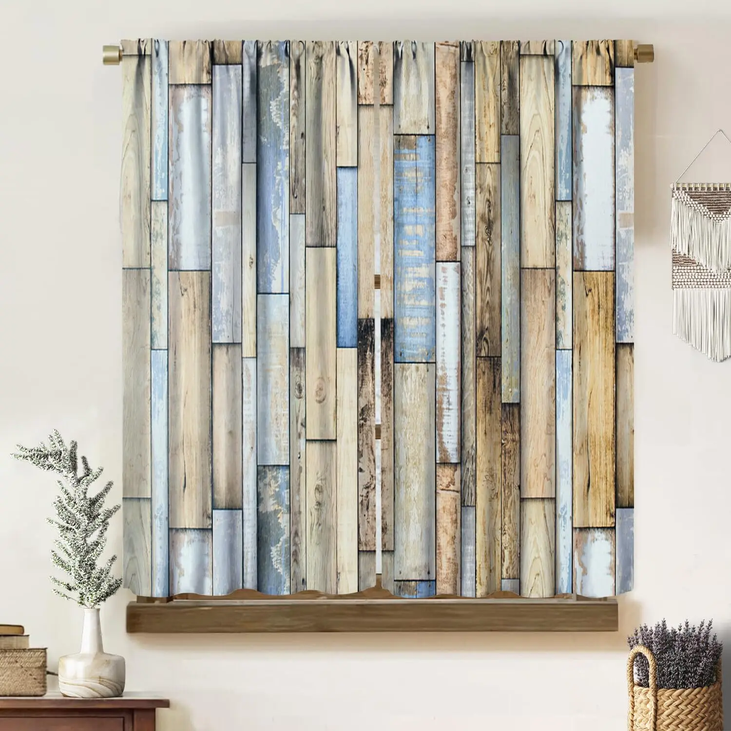 

Деревенские шторы для дверей сарая, оконные шторы, фермерский дом, деревянный сельский фермерский стиль, деревенский принт кабины, затемняющий стержень, карман, обработка окон, драпировка