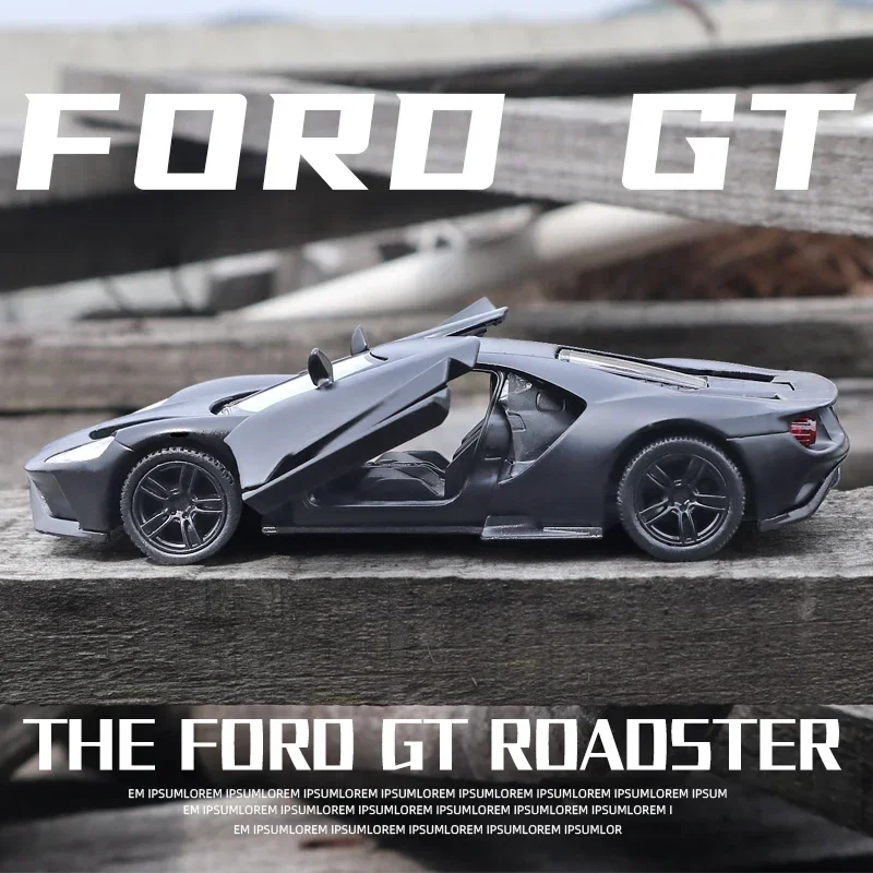 Модель спортивного автомобиля FORD GT 1:36, модель автомобиля из сплава, литая и Игрушечная машина, модель автомобиля из металла, коллекционная игрушка для детей