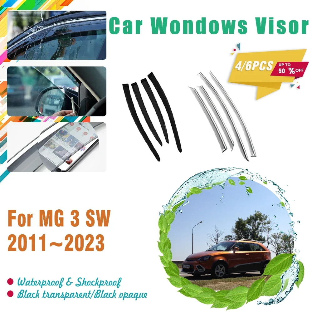 

Car Windshields For MG3 SW MG 3 Xross 2011~2023 Rain Window Visor Rain Guards Weathershields Awning Trim Covers Auto Accessories