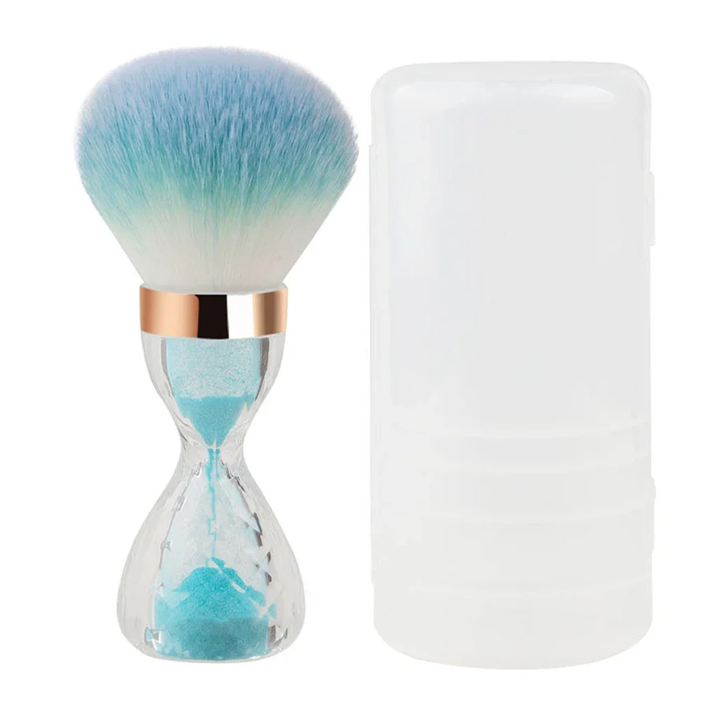 Nail Art Dust Brush For Nails Hourglass Handle Powder Remove Soft Cleaning Nail Brush For Manicure Gel Nail Accessories Tool