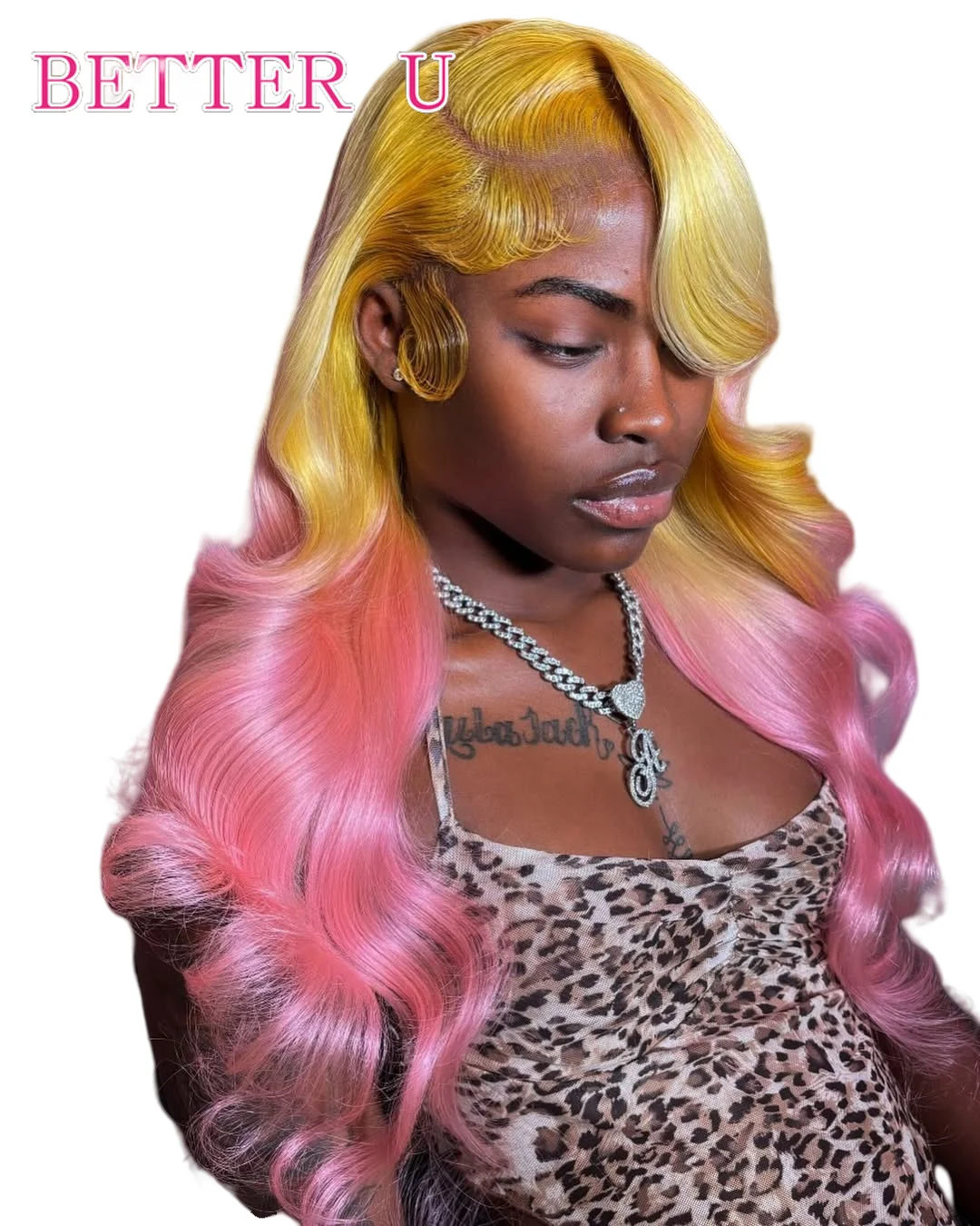 13x6 HD الدانتيل الجبهة خصلات الشعر المستعار الإنسان الدانتيل الشفاف إغلاق شعر مستعار أصفر أومبير الوردي الملونة باروكة من شعر طبيعي الجسم موجة للنساء