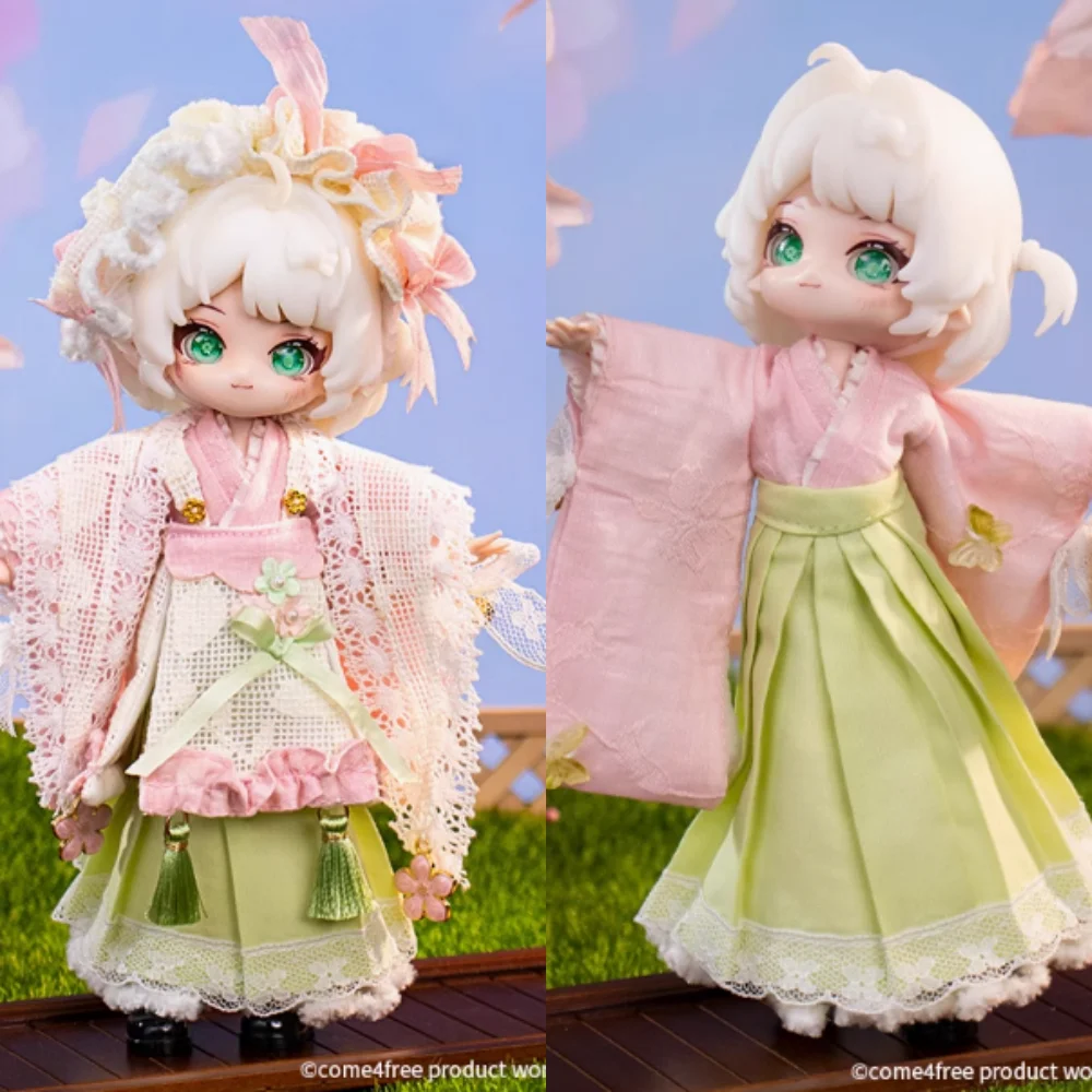 

Original COME4FREE 1/12 BJD Sweet Girl Dessert Series Sakura Kasuhi Dress Clothes Set Fit OB11 GSC UFDOLL Figure Ornaments