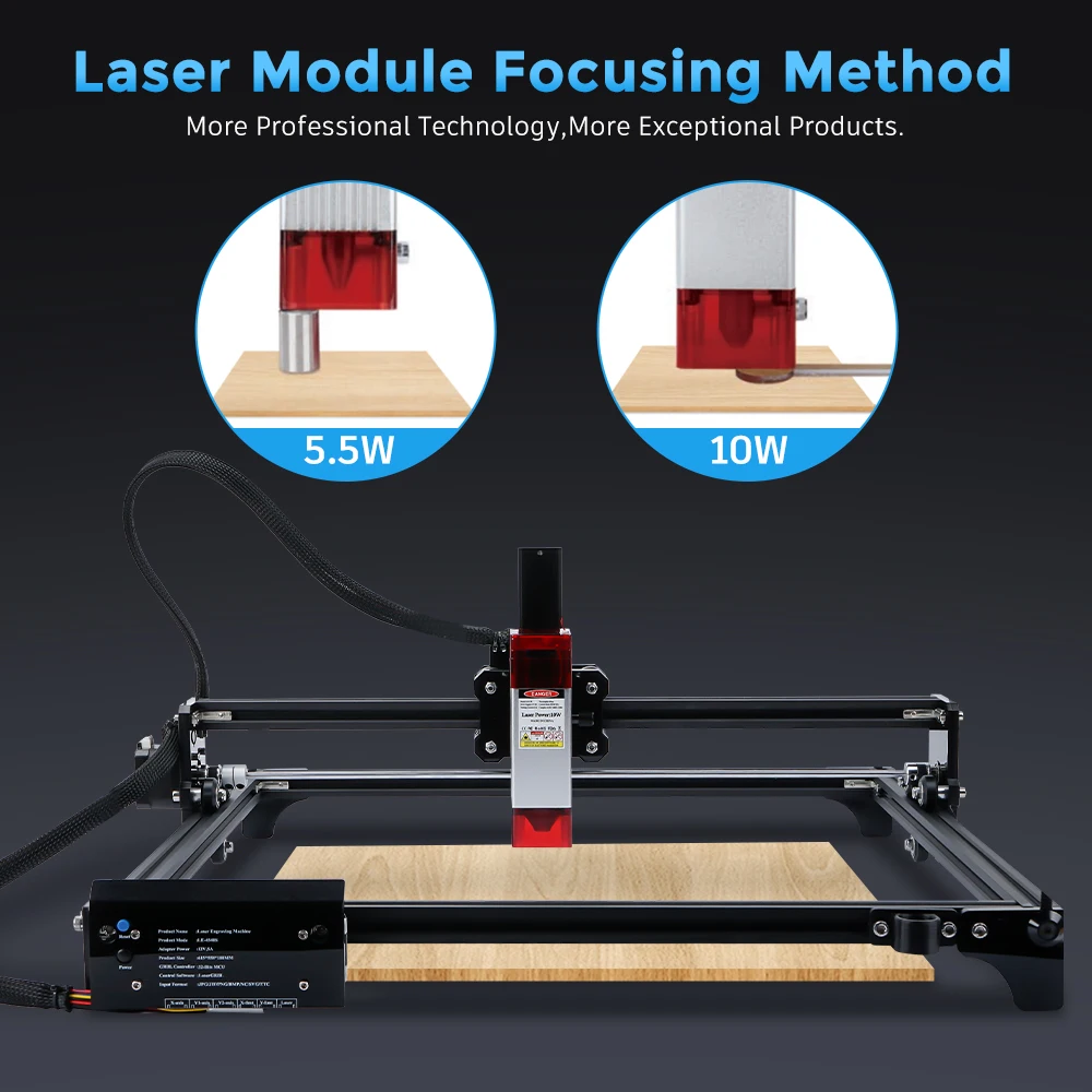 Laser Engraver Air assist 10w Laser Cutter Cutting Machine Wood Router with 32-bit Controller LaserGRBL(LightBurn)