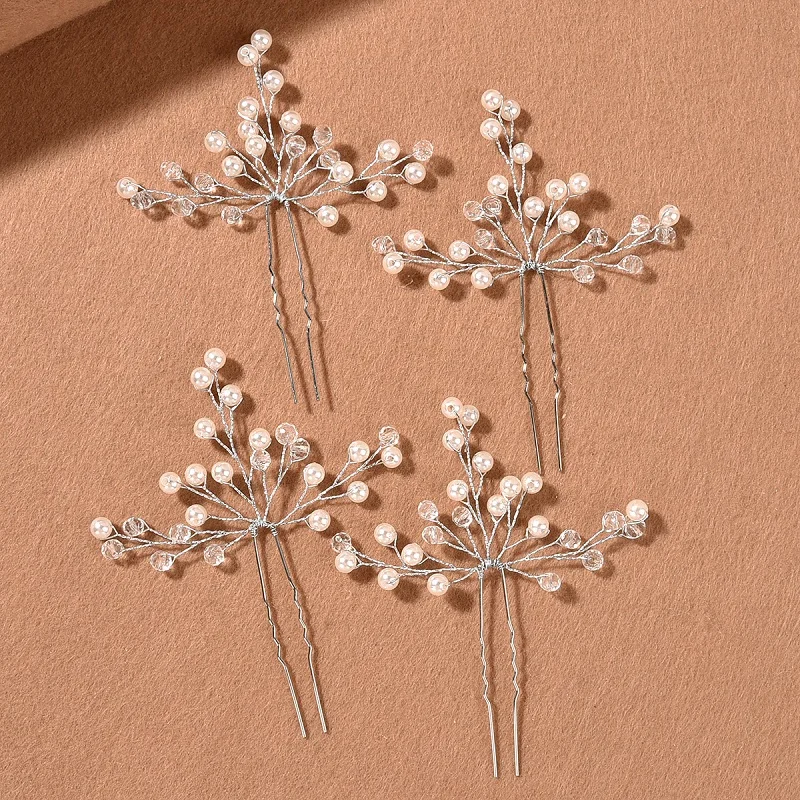 

Модная U-образная заколка-невидимка с имитацией жемчуга, свадебная диадема, аксессуары для волос, инструменты для дизайна свадебных причесок