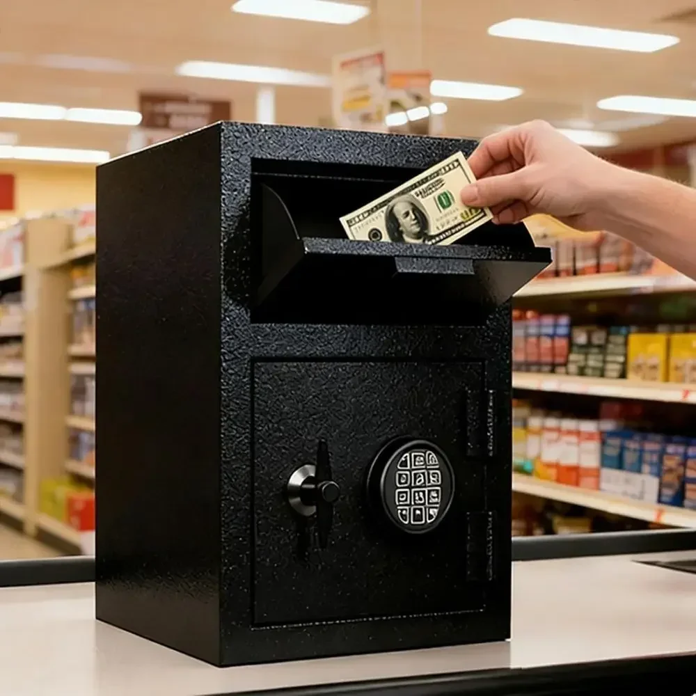 Anti-Theft Money Safe Box for Documents, Office, and Home Use (2.6 Cubic Feet)