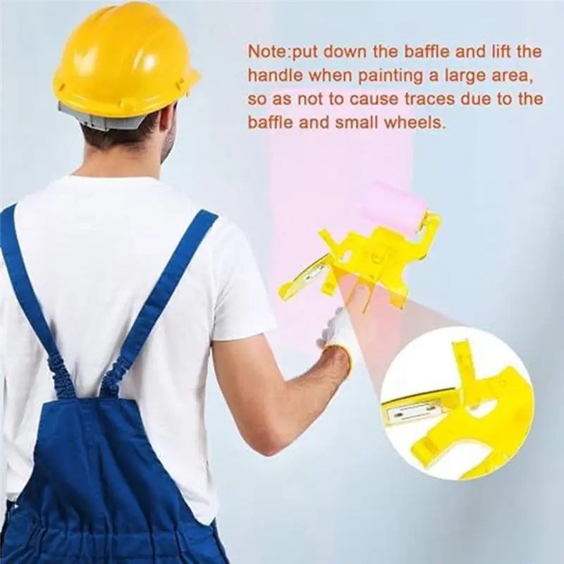 DT17 Wall Paint Roller Brush Kit with Extension Pole, Paint for Edge Roller for Ceiling Window Furniture, House Painting Kit