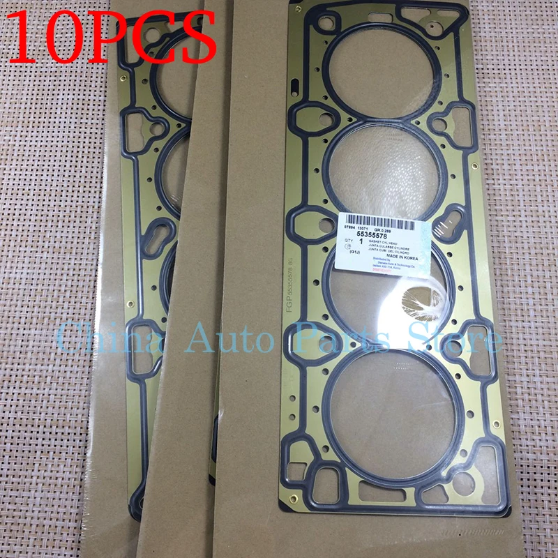 10PCS Original Engine Cylinder Head Gasket For Chevrolet Cruze Aveo Pontiac G3 1.8L GMC Vauxhall Opel Astra INSIGNIA 55355578