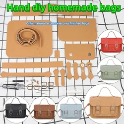 DIY 수제 가방 빈티지 캠브리지 가방, PU 가죽 패션 핸드백, 여성 크로스바디 숄더백, 수공예 바느질 액세서리