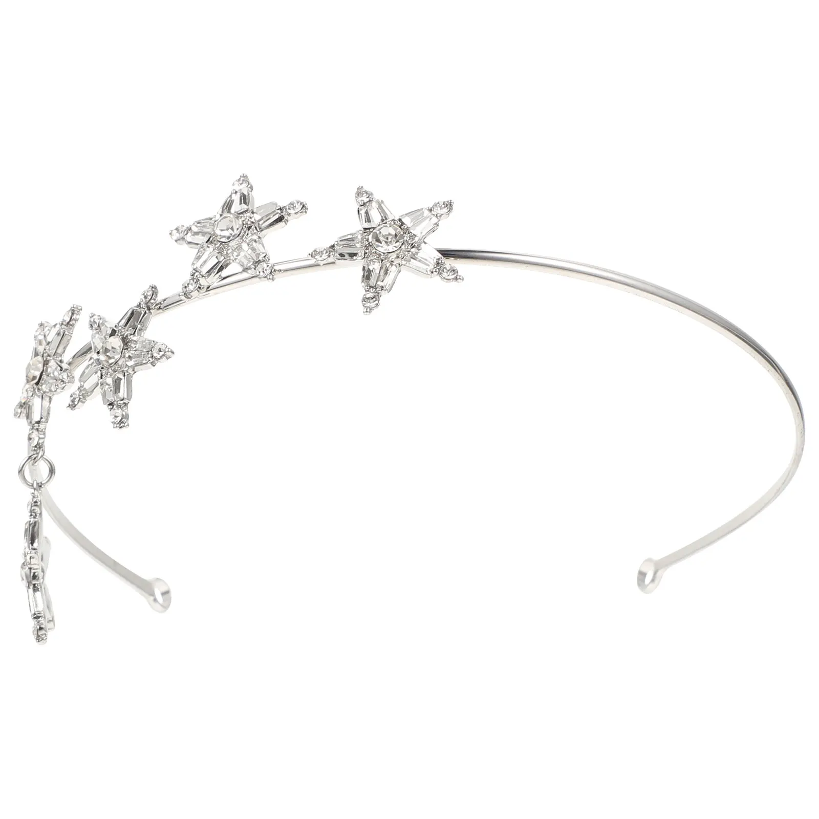 حجر الراين نجمة عقال خفيفة الوزن الزفاف الشعر هوب الزفاف خوذة للعروس وصيفه الشرف إكسسوارات الشعر عقال الزفاف #2