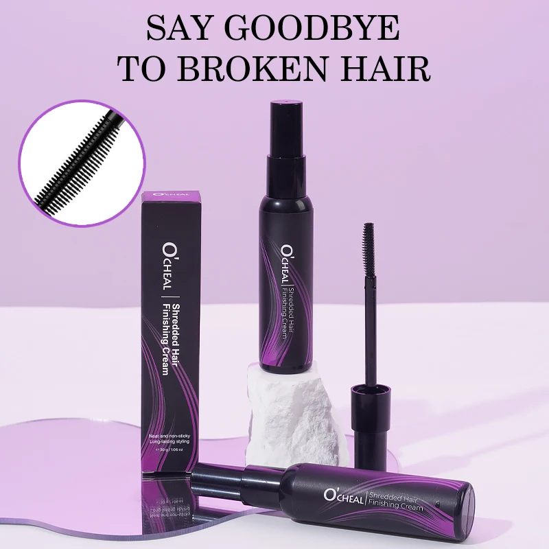 O'CHEAL 30 جرام كريم تشطيب الشعر الممزق 3 قطعة عصا شمع الشعر إصلاح شمع الشعر الضالة المضاد للتجعد كريم عصا تصفيف طويل الأمد