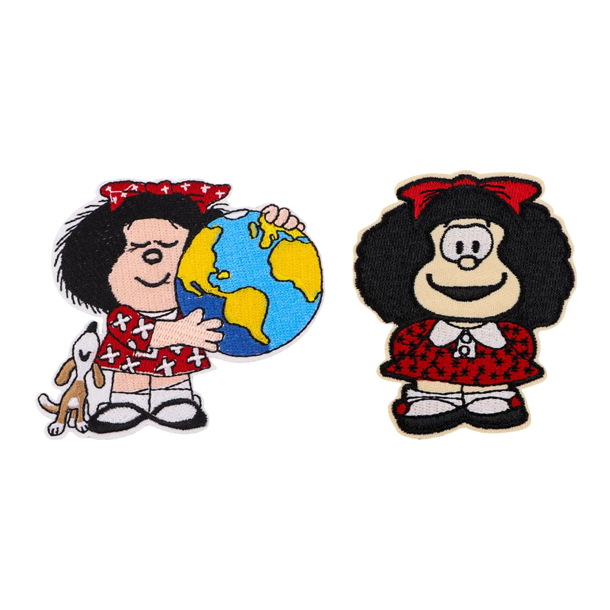 Patch brodé mignon de filles de dessin animé pour vêtements, vestes, figurines d'anime, patchs à repasser DIY, appliques, accessoires, autocollants