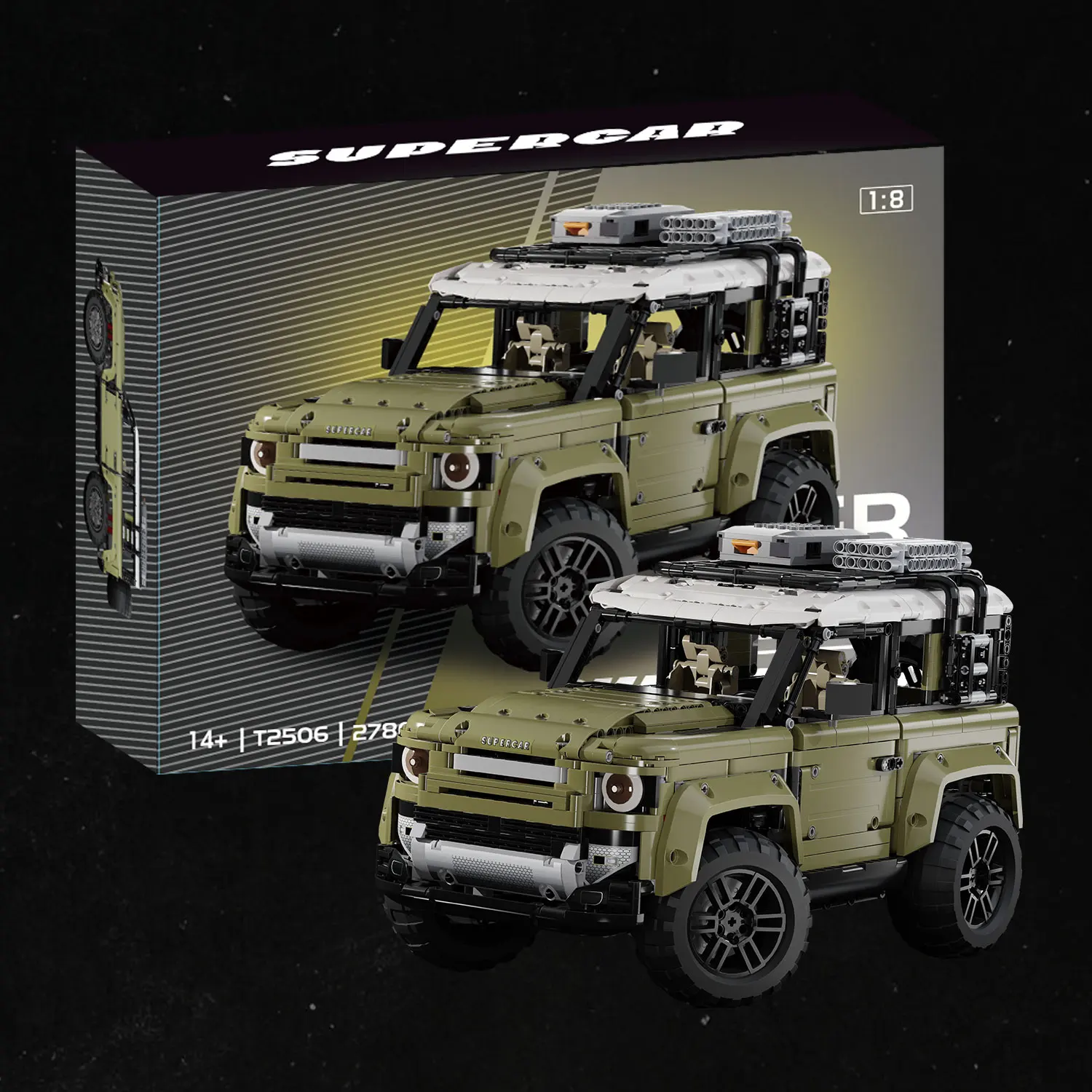 2780PCS 1:8 Schaal Apv Model Bouwstenen Sets DIY Montage Bricks Auto Speelgoed Collectie Ornamenten Kids tiener Geschenken