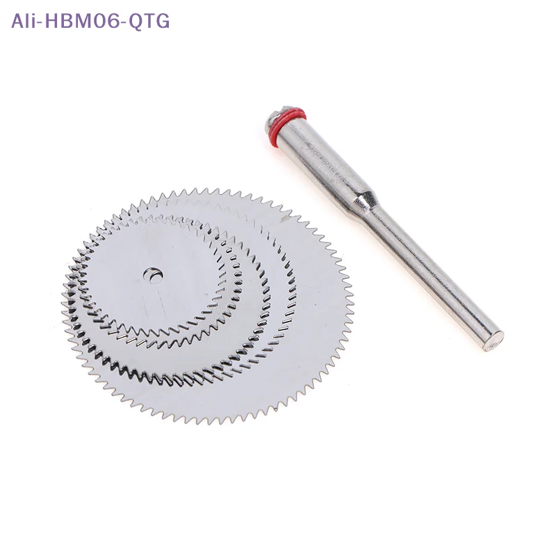 

[New] 6Pcs/set Stainless Steel Slice Metal Cutting Disc With 1 Mandre For Rotary Tools 16 18 22 25 32mm Cutting Disc Hand Tools
