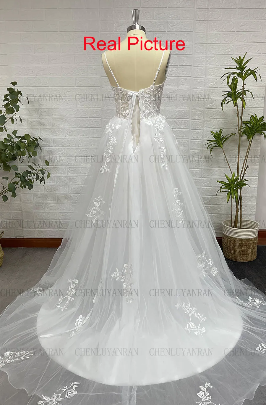 Abiti da sposa Boho per le donne 2023 pizzo Applique Tulle abiti da sposa a-line Sweep Train elegante abito da sposa vestidos de novia