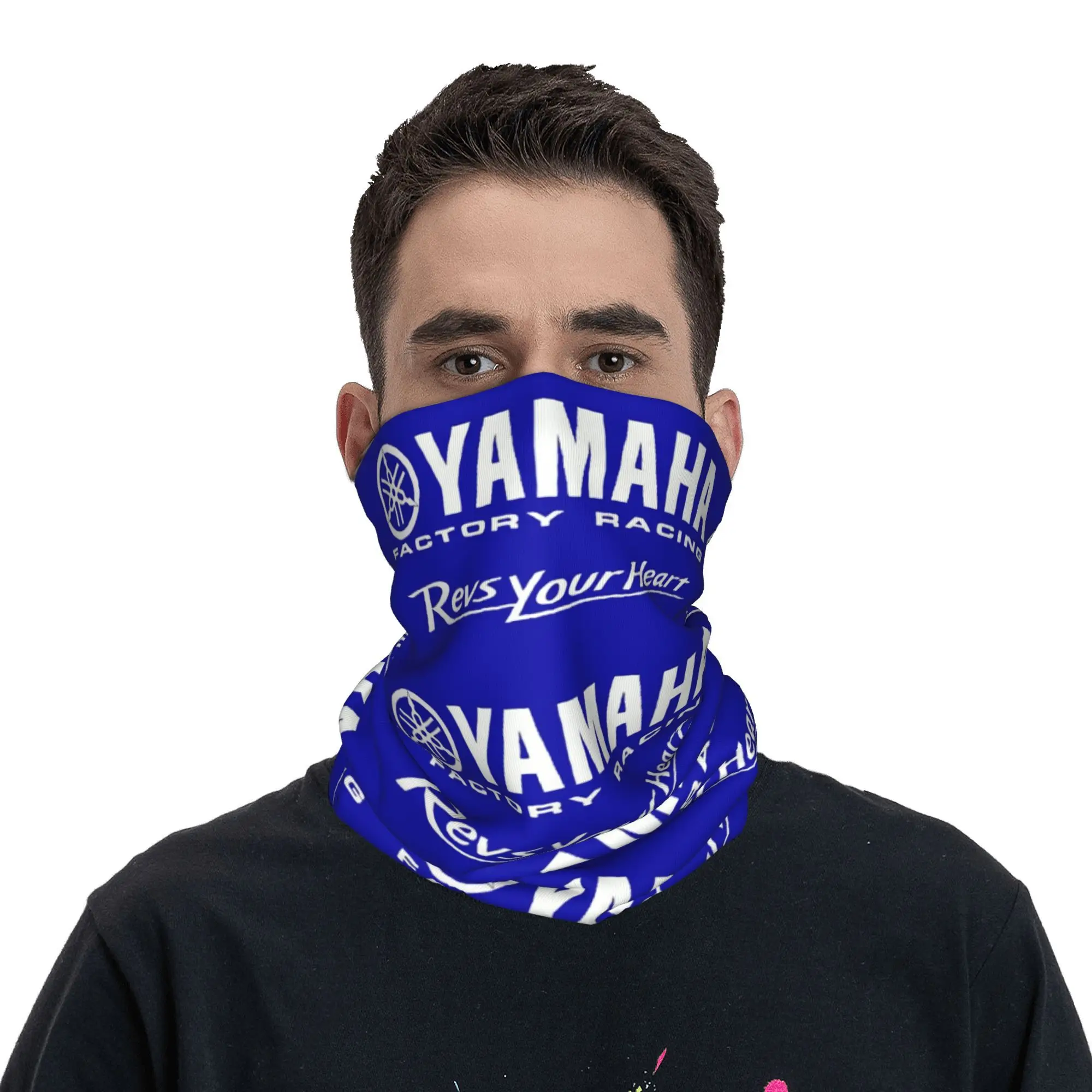 Custom Y-Yamahas Revs Your Heart Bandana Neck Gaiter for Ski Running Women Men Wrap Scarf Balaclava Warmer