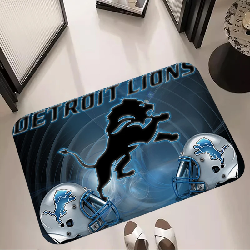 Floor Mat Rugby Inside Room Rugs Foot Carpets Entrance Doormat Yoga Rug Non-slip Detroit Lions Kitchen Mat Home Decor Balcony