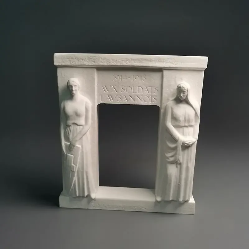 Plaster/Cement Landscape Swiss Lausanne Memorial Hall Art Decorative Ornament Home Decor Miniature Creative Architecture