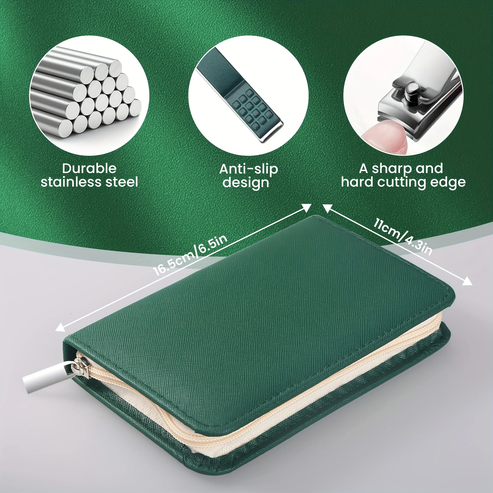 ชุดกรรไกรตัดเล็บมือและเล็บเท้าสแตนเลสอย่างดี พร้อมอุปกรณ์ 30 ชิ้น กล่องพกพาสะดวกสำหรับการเดินทาง อุปกรณ์ดูแลเล็บมือและเล็บเท้า