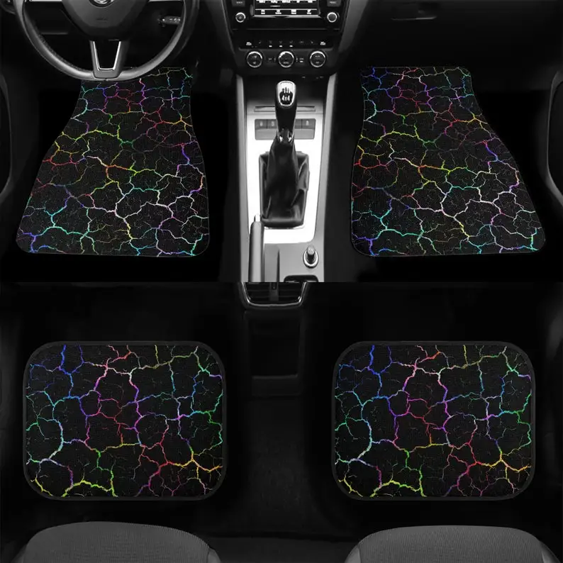 

Rainbow Crackle GP Car Floor Mats