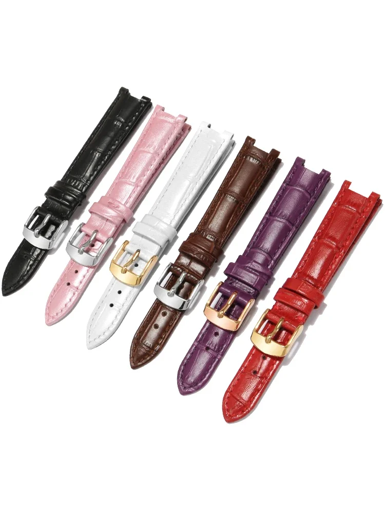 حزام ساعة من الجلد الطبيعي أنثى لساعة Tianwang Ls5871 \5870 سلسلة زهور طازجة محفوظة Ls51043 سوار ساعة أحمر أزرق