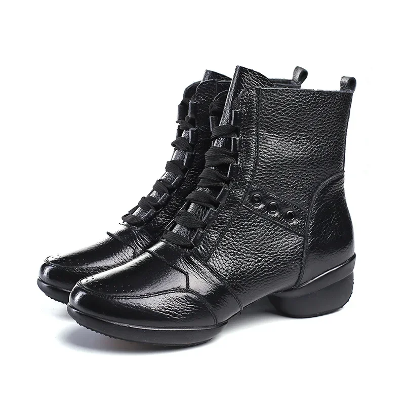 XIHAHA High Quality Woman Cowhide Dancing Women Jazz Dance Shoes Women's Soft Ballroom Modern Shoes Ladies Boots Sneakers