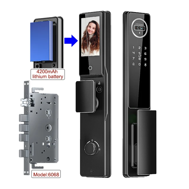 

Oem Odm 3D Face Palm Vein Door Lock Automatic Key Card Tuya Wifi Remote Control Fingerprint Smart Home Door Lock