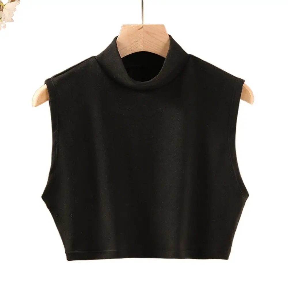 Bufandas de cuello falso de Color sólido, cubierta para el cuello, collares medio altos, desmontable, cuello falso de alta elasticidad, accesorios de ropa