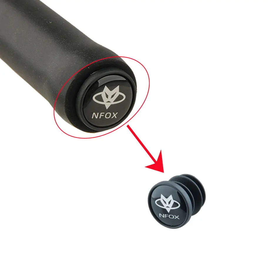 

1 Pair of NFOX Bicycle Handlebar End Plugs Silicone TPR Waterproof and Dustproof Caps for Mountain and Road Bike Handlebars