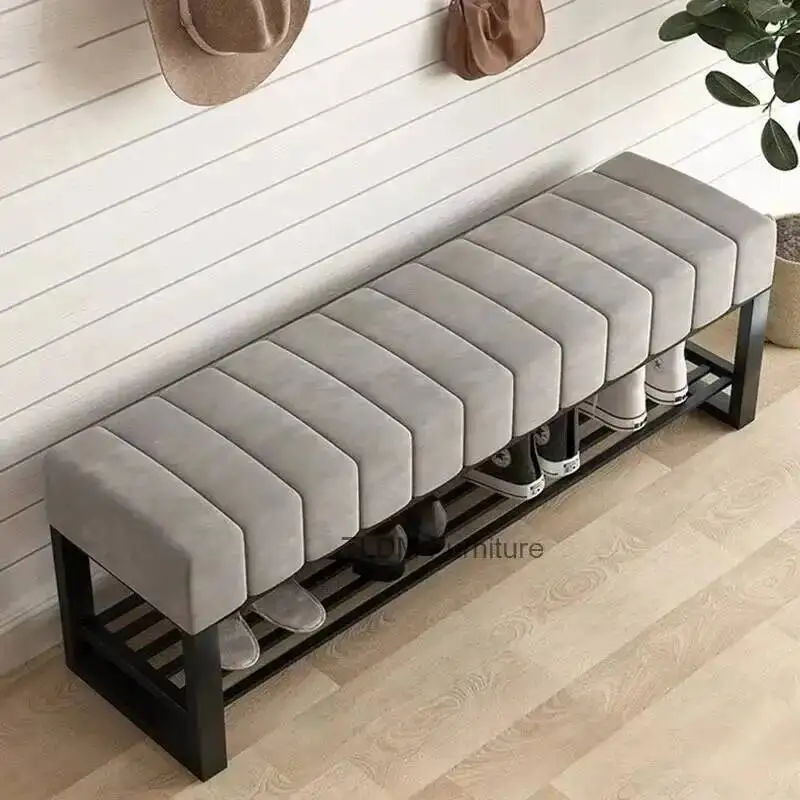 Ottomans Simple Light Entrance Room Sofa Home Shoe Living Changing Furniture Stools Luxury Luxury Hallway Door Entrance Bench A