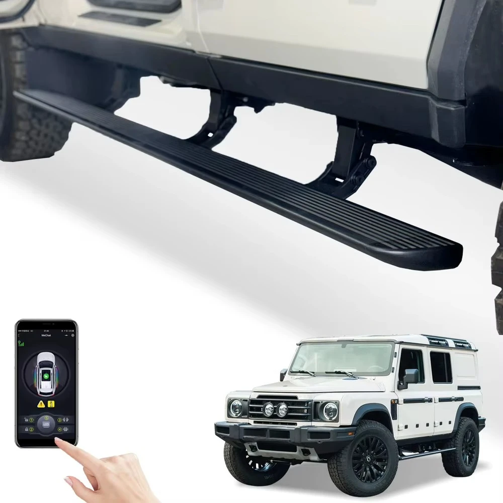 Super Price Aluminum Alloy IP67 Waterproof Pedal LED Lights Car Padel SideSteps Retractable Running Boards for Ineos