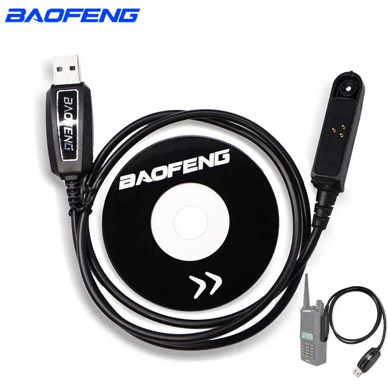 

Baofeng Waterproof Walkie Talkie USB Programming Cable With CD Driver for UV-9R UV9R Plus BF A58 BF-9700 GT-3WP etc 2 Way Radio