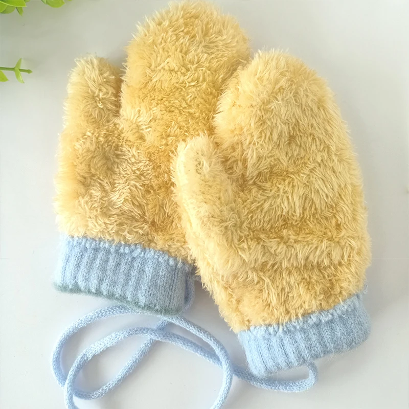 Baby Gloves Winter Boys Girls Knitted Gloves Cartoon Children\'s Gloves Toddler Kids 1-6y Newborn Baby Accessories