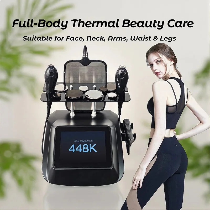 New 448KHz RF Diathermy Machine Professional Body Contouring Skin Rejuvenation Pain Relief Portable Design RET CET