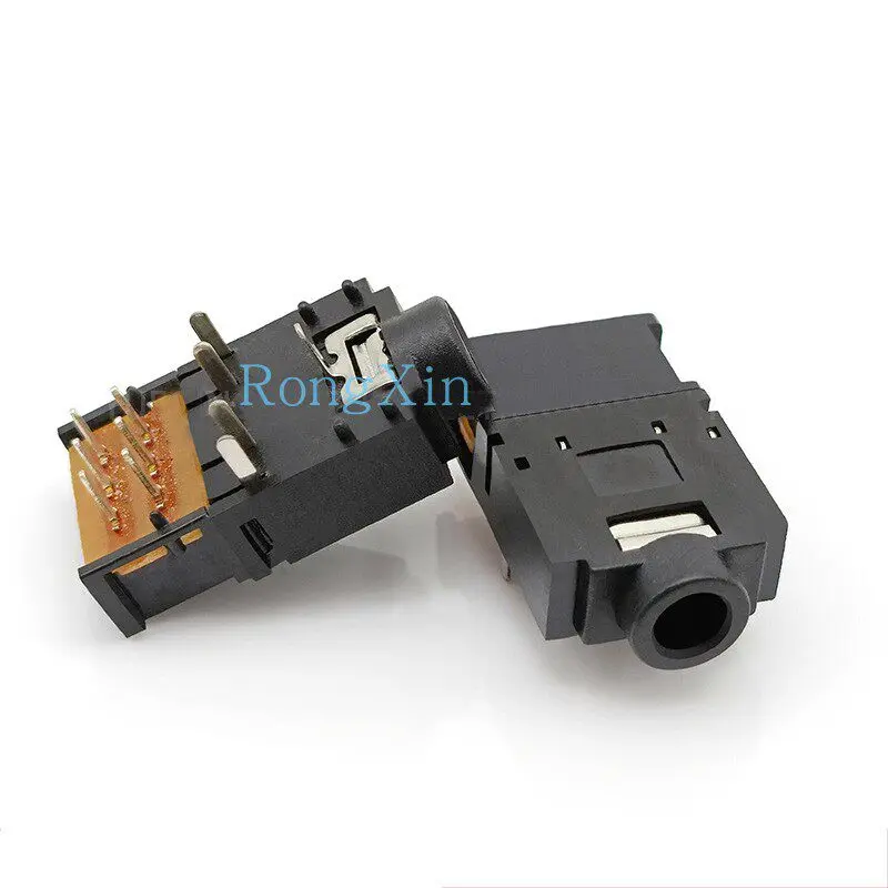 100pcs/PJ-307E full plastic earphone socket with switch 11 pin pins 7 fixed pin Ф 3.5MM socket