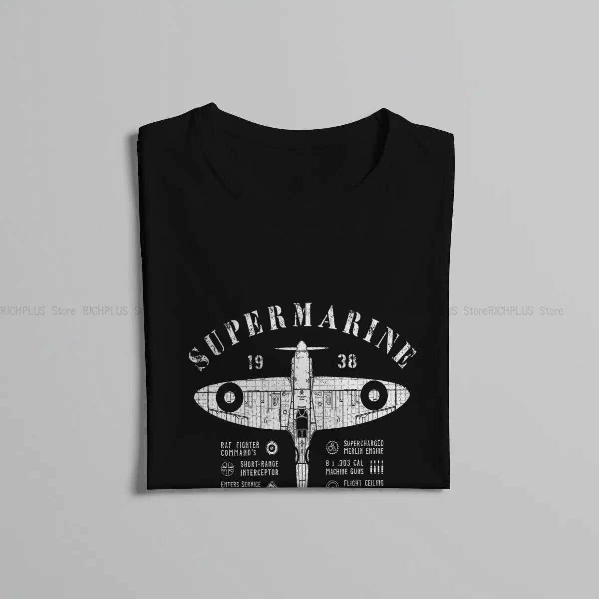 Camiseta Supermarine Spitfire para hombre, Tops de cuello redondo de poliéster, Idea de regalo de Humor, URSS rusa, CCCP