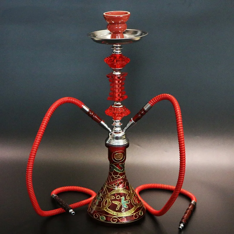 

Cachimba glass base, full set of red stone sand, cigarette set, alloy handle, ceramic bowl, 2 hoses and water pipes