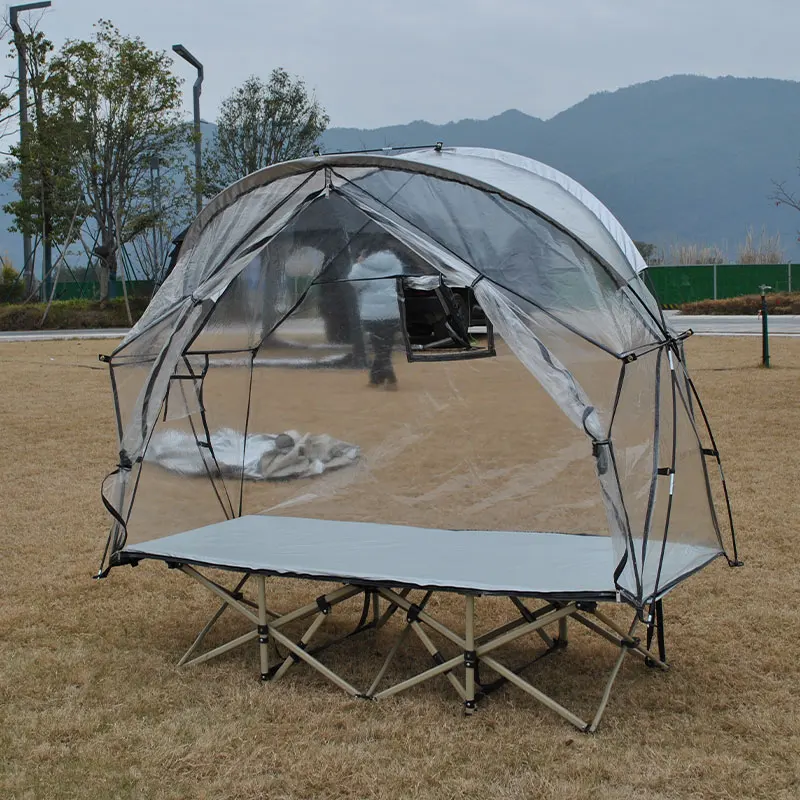 Ultralight Backpacking Tent For 1 Person,Clear Tent Hiking and Trekking, Off Ground Tents Waterproof,Not Include Camping Cot,