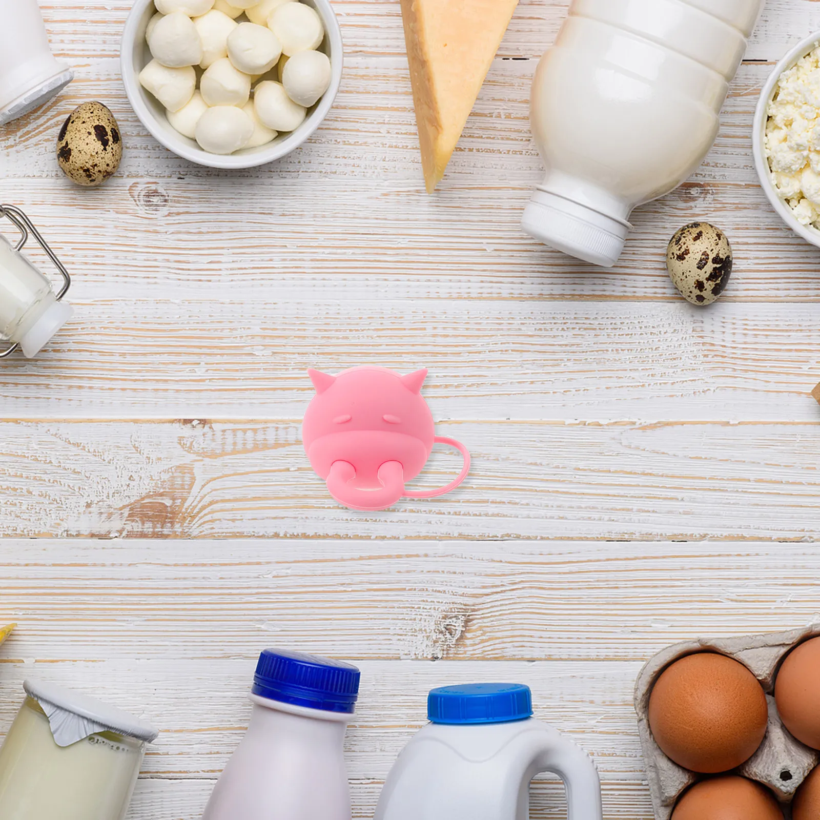 Cow Shaped Silicone Milk Carton Cap 25Mm Diameter Leak Proof Pour Spout Lid Funny 3D Reusable Milk Box Diverter Bottle Topper