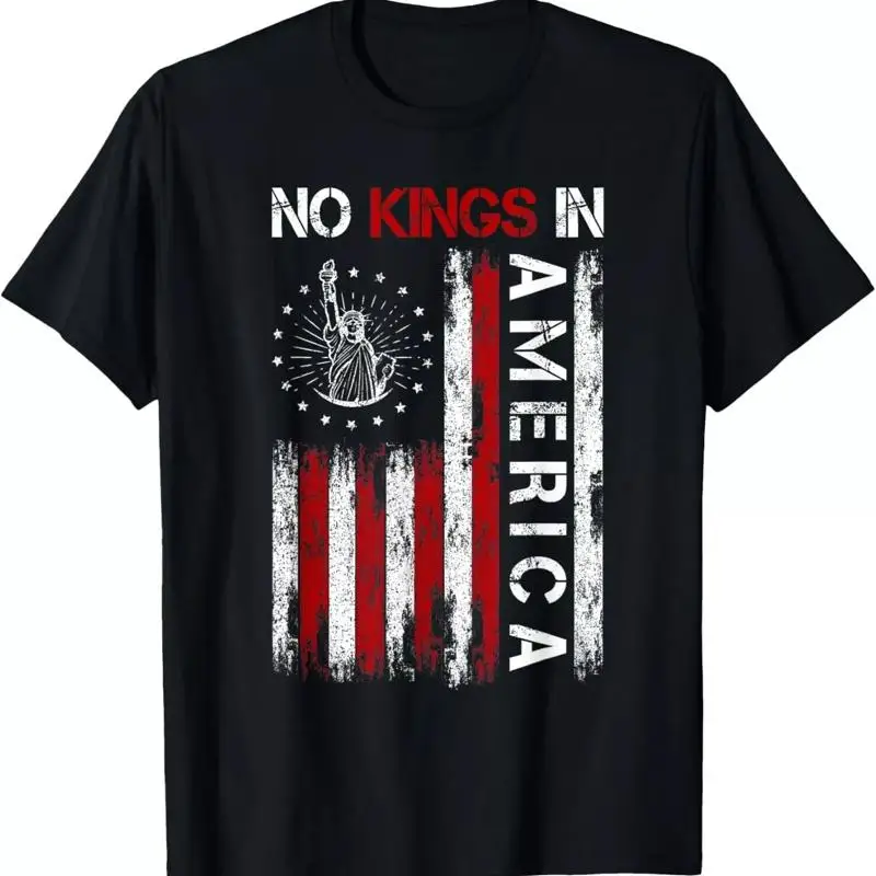 

Политическая футболка с флагом США No Kings In America