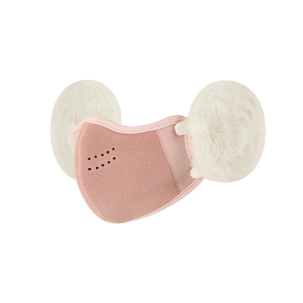 Windproof 2in1 Earmuffs Mask Thermal Breathable Motorcycle Face Shield Simple Dust-proof Ear-Protecting Face Mask Men Women
