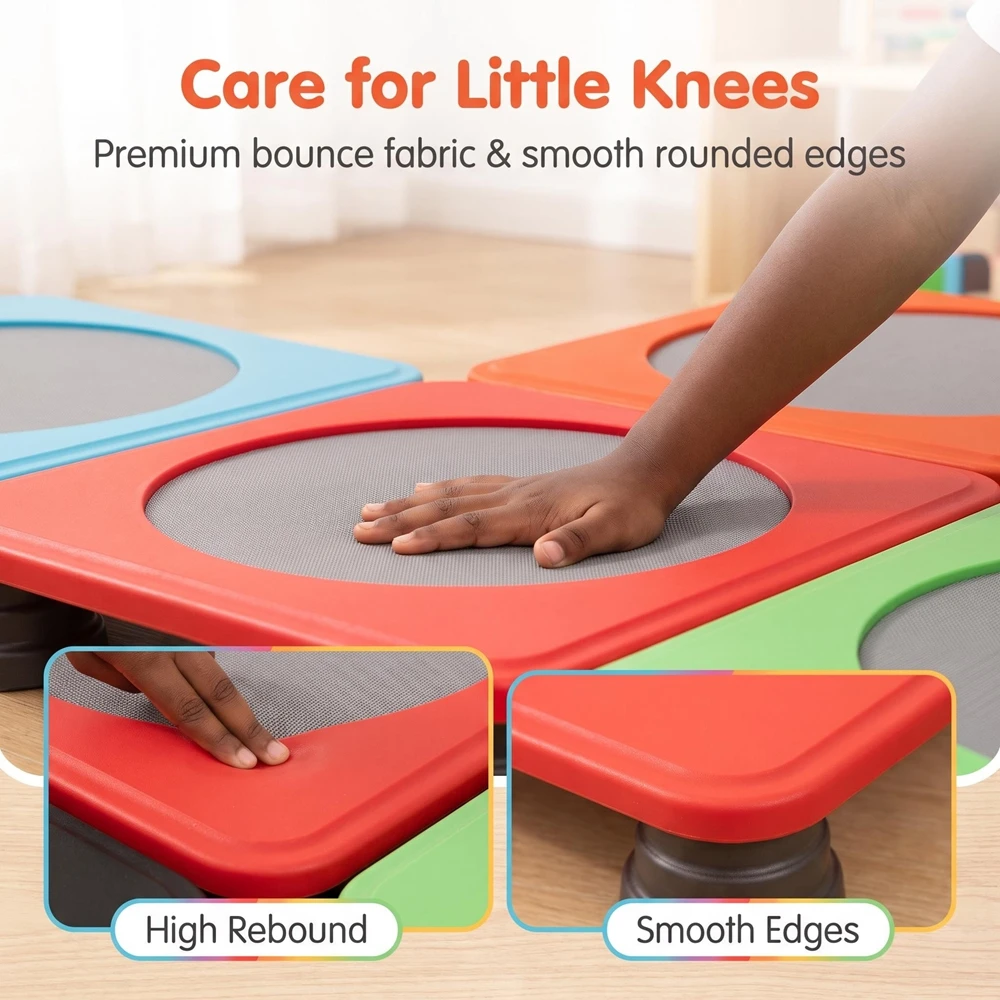 Kids Trampoline Baby Toddler Trampoline Soft Rebound EVA Bounce Mat 100KG Load Jumping Platform Home Fitness Exercise Equipment