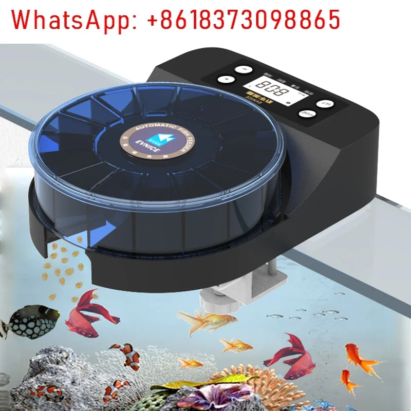 Automatic timing goldfish ornamental shrimp koi fish feeder quantitative pet feeder USB powered
