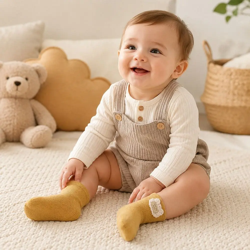 New Cotton Warm Socks Soft Warm Cotton Terry Socks Thickened Winter Floor Socks Infant Toddler