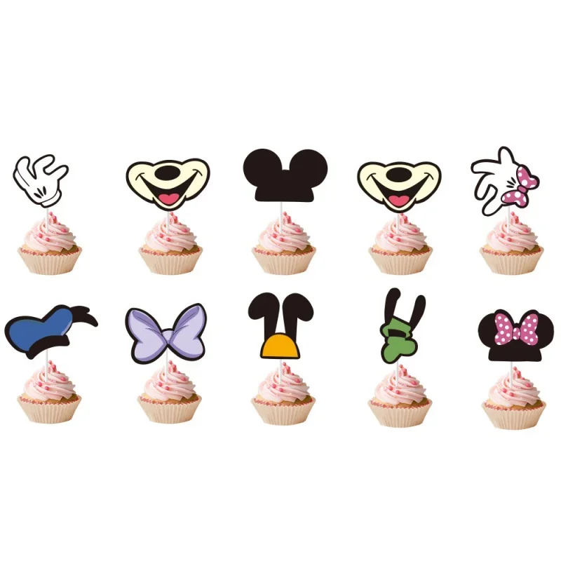 Disney Mickey And Minnie Mouse Cake Insert Children\'S Birthday Party Accessories Cake Decoration Insert Card Decorative Supplies