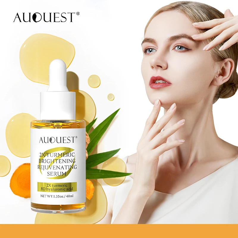 AUQUEST Vitamin C Dark Spot Remover Serum Hyaluronic Acid Whitening Face Serum Turmeric Collagen Facial Skin Care Beauty