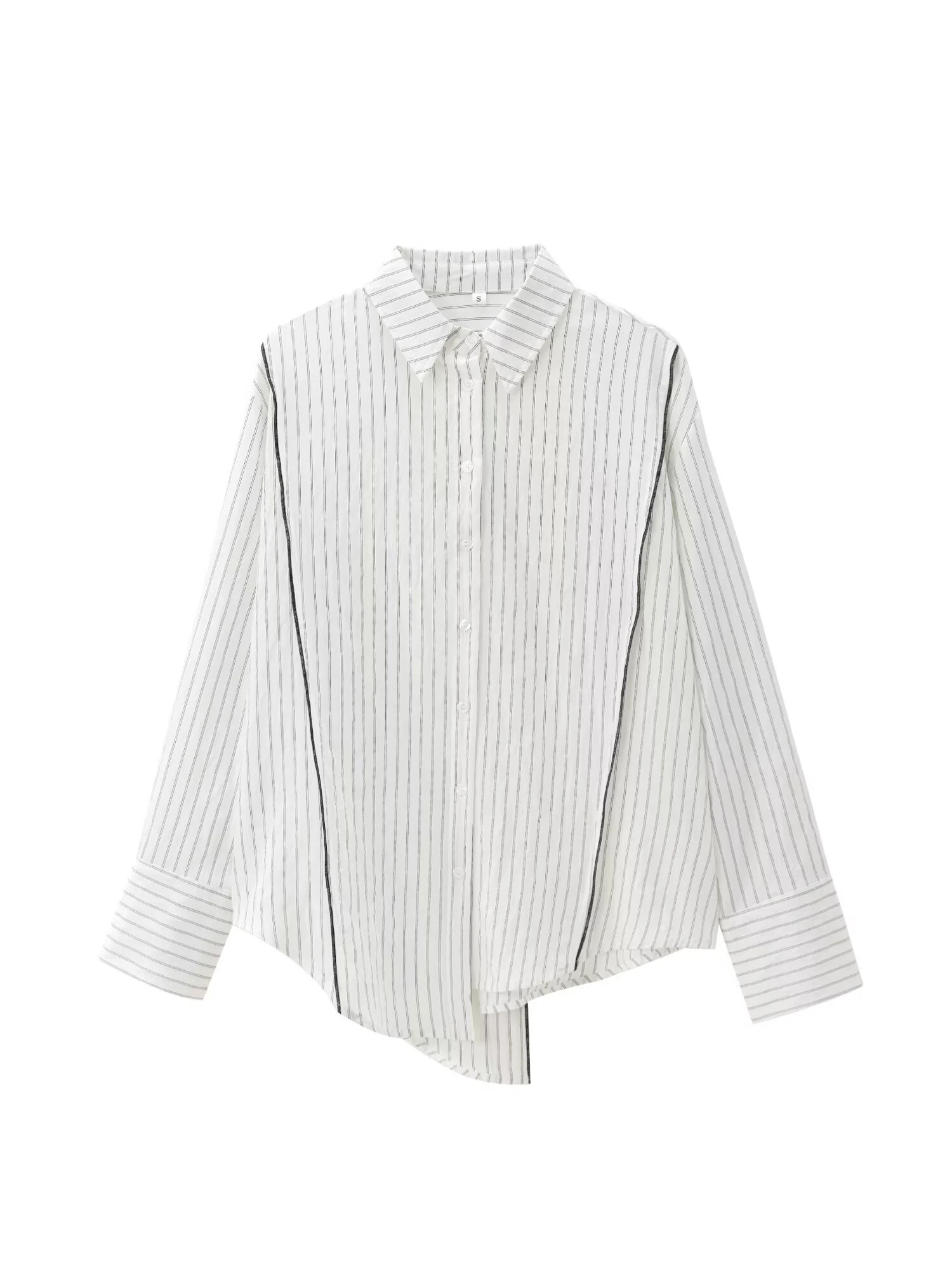 

Женские рубашки поло в белую полоску, блузки Y2k, топ 2000-х годов, эстетичная винтажная рубашка с длинным рукавом, повседневная одежда, осень-весна 2025