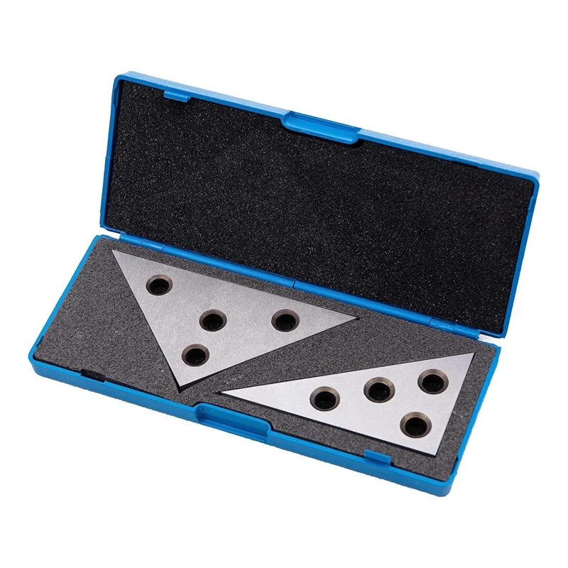 

Solid Angle Plate Set 30-60-90 Degree & 45-45-90 Degree, Triangle Angle Block Hardened Steel With Precision Ground Angle Durable