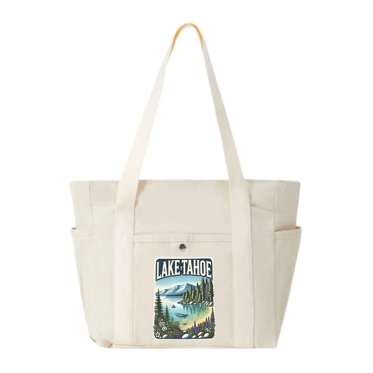 

Lake Tahoe for Women Unisex Large-capacity Hand-held Canvas Bag