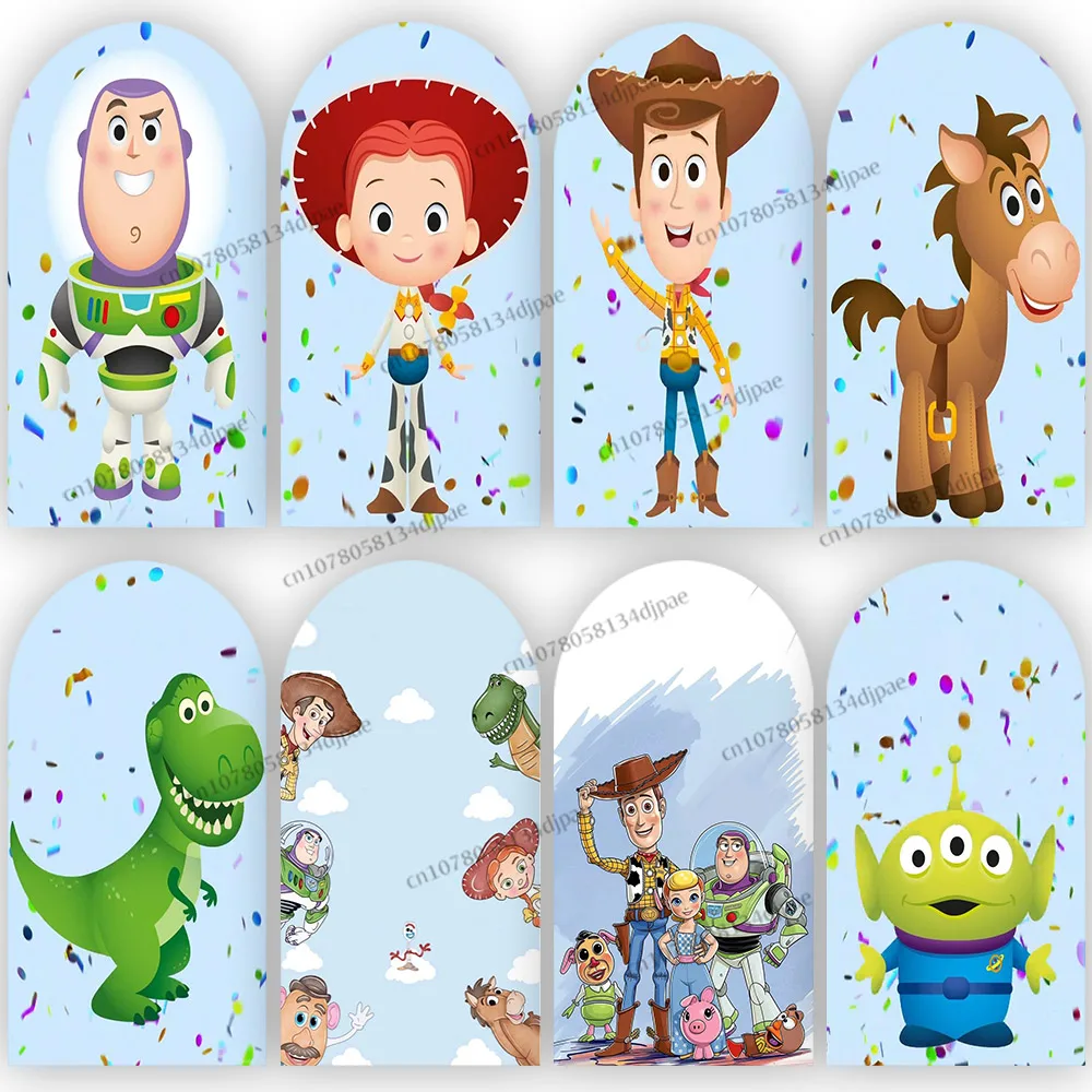 

Toy Story Arch Background Cover Wall Boys Birthday Party Backdrop Photograph Decorations Woody Baby Shower Photo Studio Banner